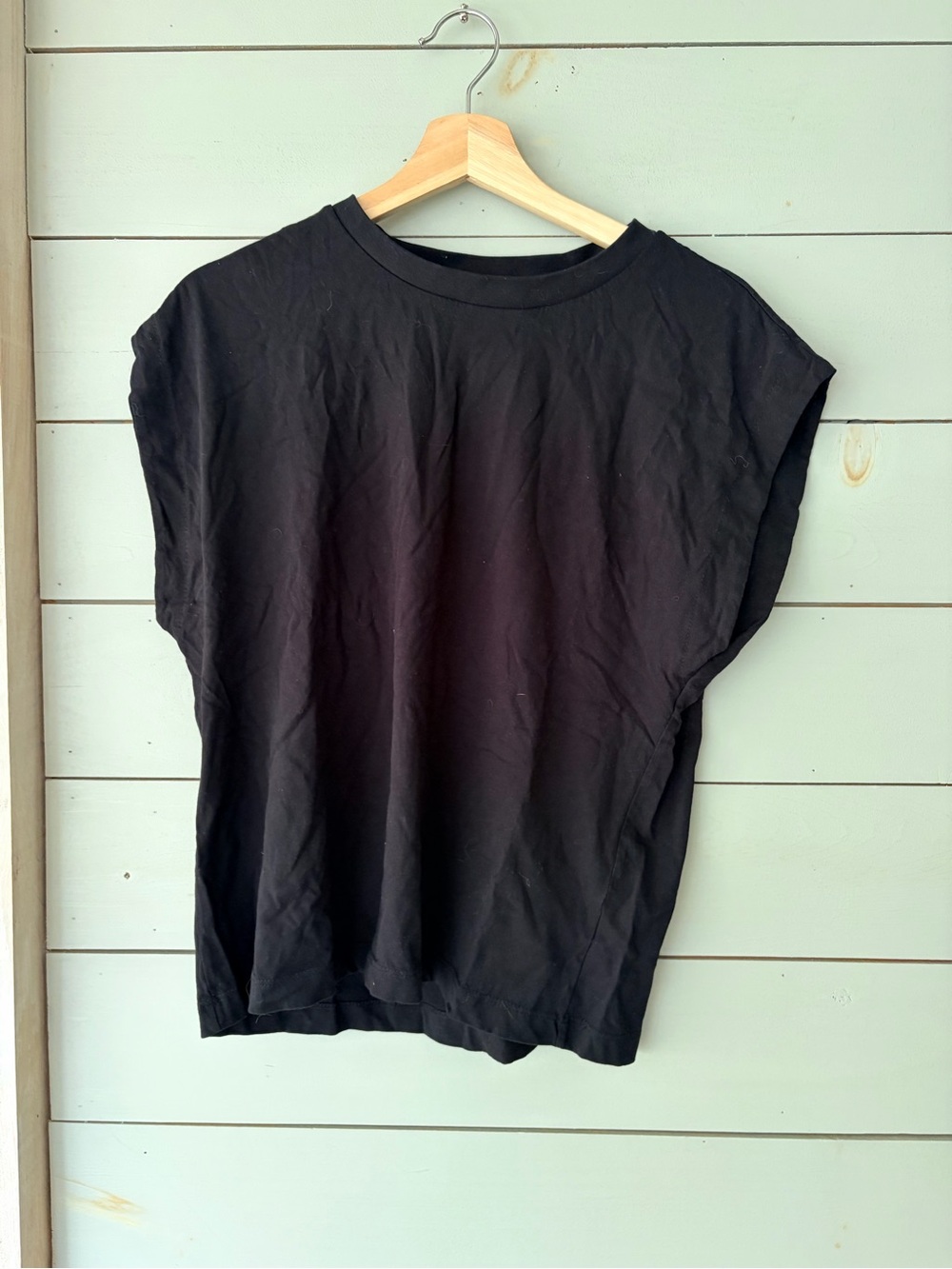 Pull&Bear Black Cap Sleeve T-Shirt – Medium
